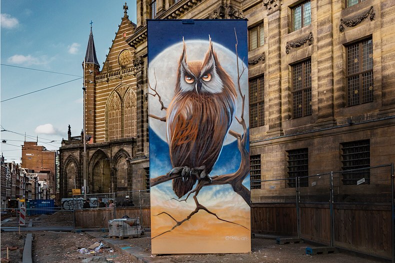 brababella's tweet photo. #Streetart: "ROYAL OWLISHNESS" by #SIMBL @ #Amsterdam Netherlands
More pics: https://t.co/V2zyfXhSdC
#owl #streetartAmsterdam #streetartNetherlands #Netherlandsstreetart #streetartholland #artinstallation #arteurbana #urbanart #murals #muralism #contemporaryart #artecontemporanea https://t.co/tCitoI2xn1