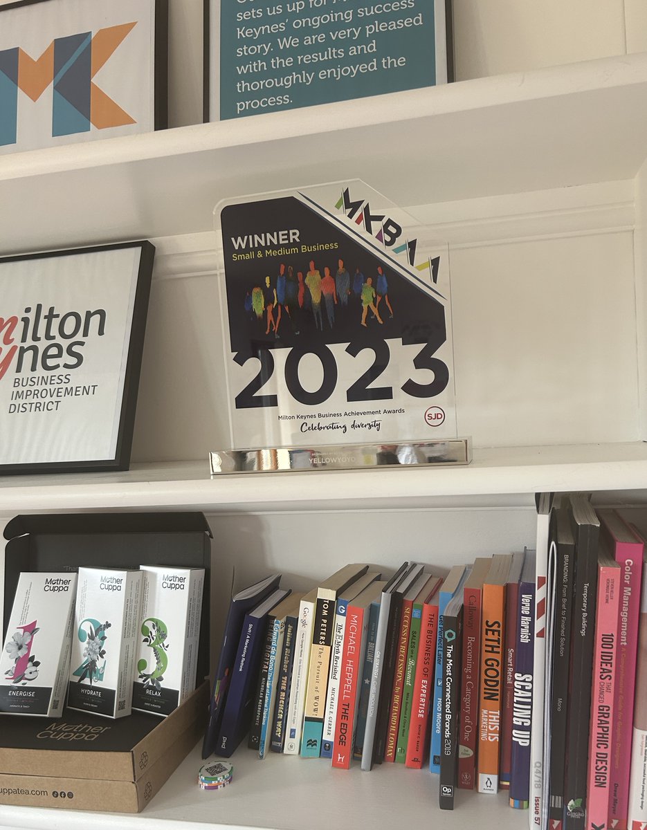 <a href="/MK_BAA/">Milton Keynes BAA</a> 💛 Ours sits proudly on a shelf in the studio!  💛 

🥳#MKBAA #MKBAAwinners #SME #BestSME #wherearethetrophies