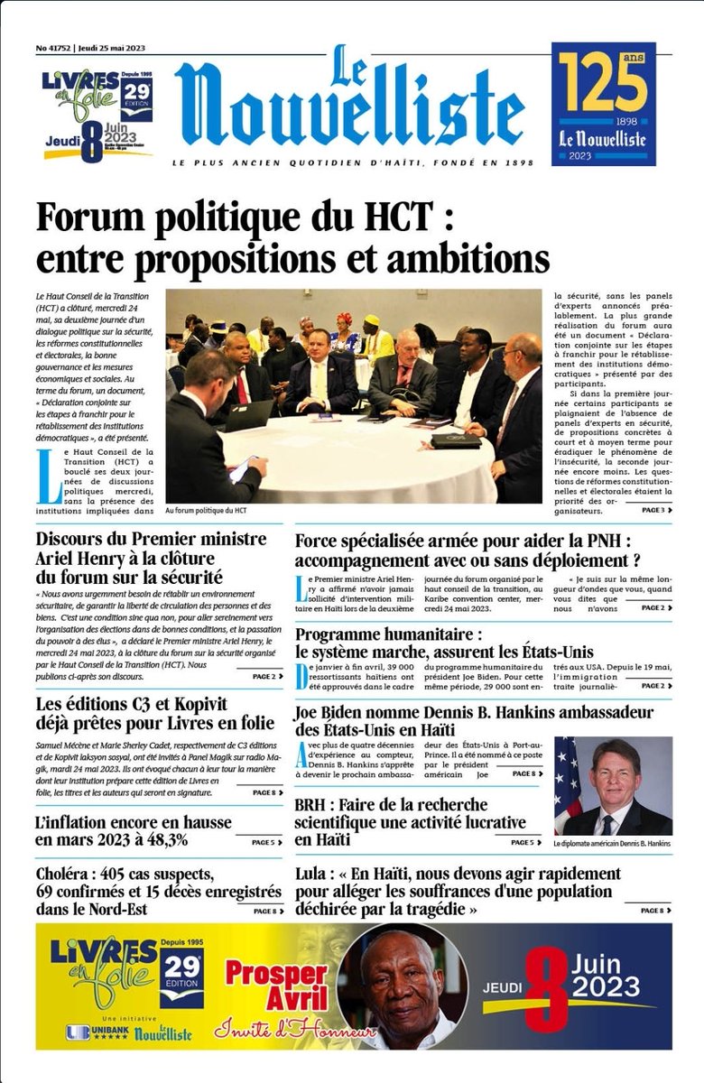 nouvelliste's tweet photo. La Une du Nouvelliste ! https://t.co/WzVsCus8or