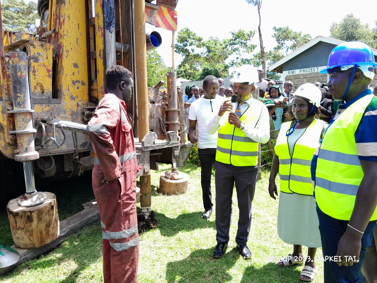 HonAbrahamKirwa's tweet photo. We have this afternoon launched the drilling of the 2nd Borehole at Kamung'ei Secondary School. Upon completion, the borehole will solve water problems for both the school and the neighbouring community. #Service_Delivery https://t.co/1NuidbNk5a