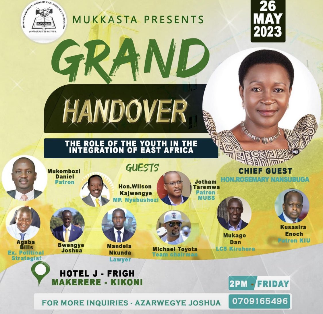 Rmukago's tweet image. It’s good to associate and it’s more good to associate with a purpose that builds nations. We shall be part! @WKajwengye @HonSeninde @jktaremwa @kusasira_enock @kiruhuralg