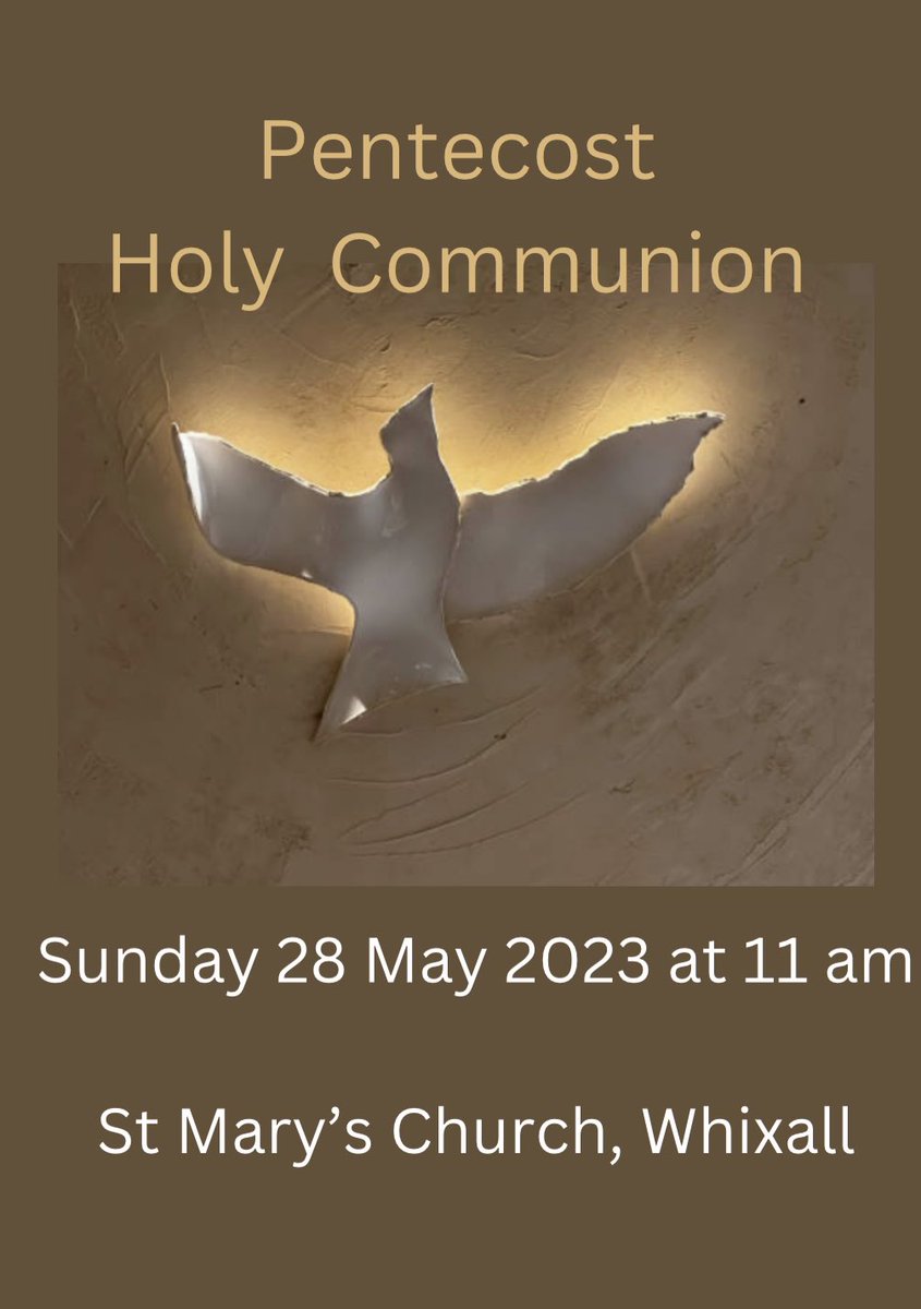 We’d love to see you on Sunday for our Holy Communion Service #Pentecost #comeholyspirit