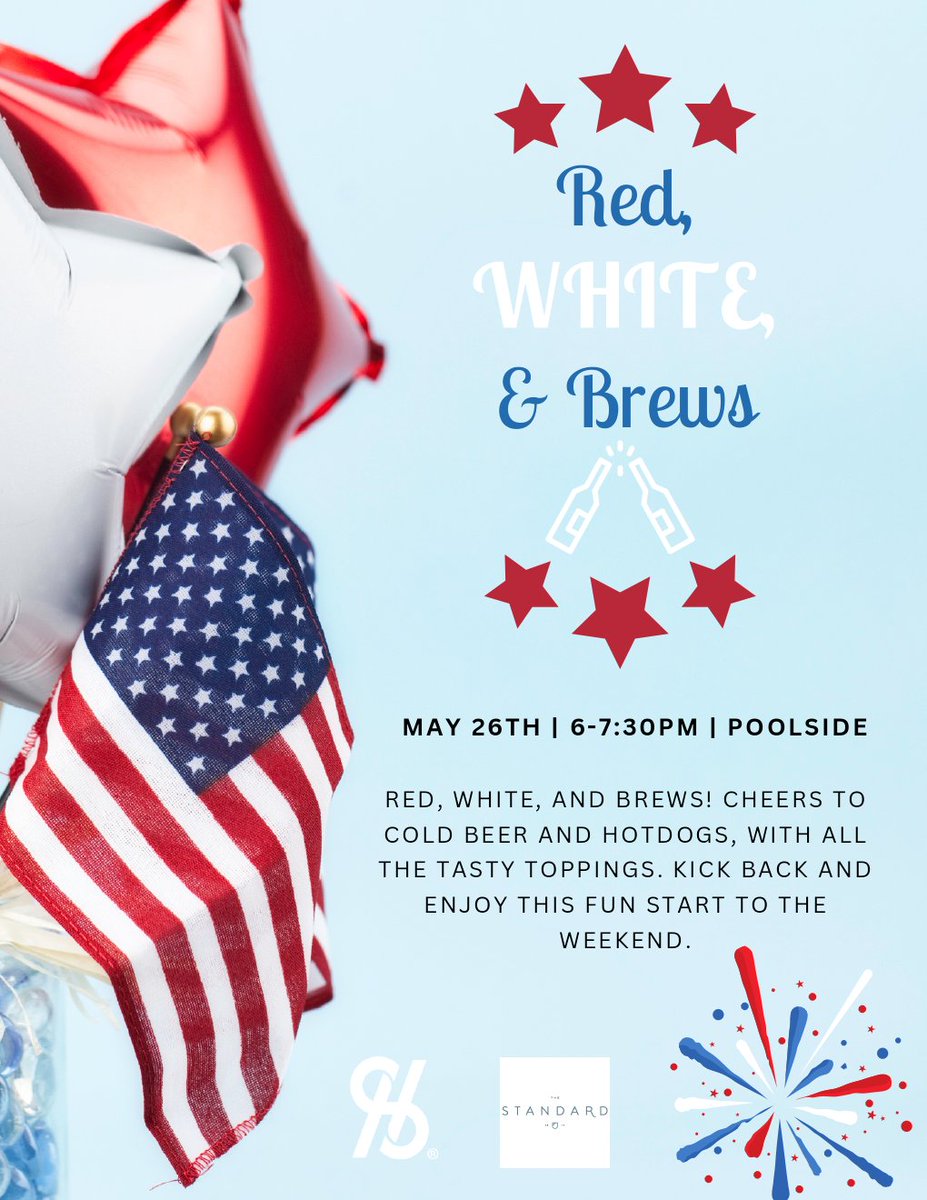 TheStandardJI's tweet photo. Join us this Friday, poolside, for some Red, White &amp; Brews!  

#SpringTime #LoveWhereYouLIve #WeLoveOurResidents #Community #ResidentEvents #LuxuryRentals #RedWhiteandBrews #TheStandard #SettingtheStandard #Charleston #socialhub #JamesIsland https://t.co/vj8nKRLSjI