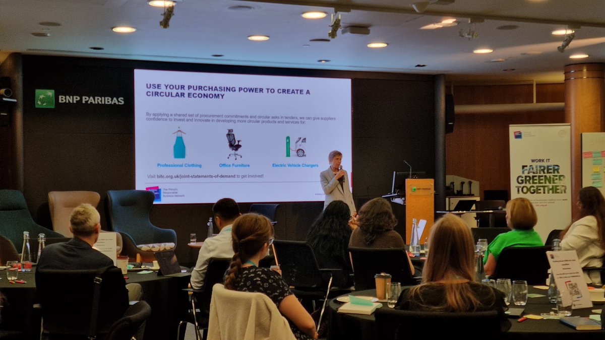 Our UK Vice-Chairperson, Anne Marie Verstraeten joins us for the closing. "It's about partnership. It takes an entire organisation to make change, and as individuals we can lead, embed and include our colleagues in the just transition." #BITCGreenSkills #SDG17