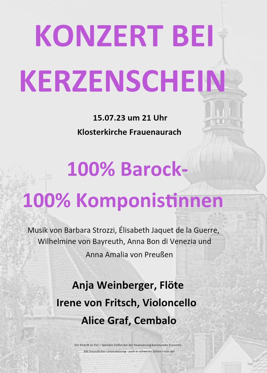 Herzliche Einladung! 
#komponistinnen #Komponistin #Musik #Künstlerin #femaleheritage #Flötentöne #Flötenmusik #Franken #Barock #Barockmusik