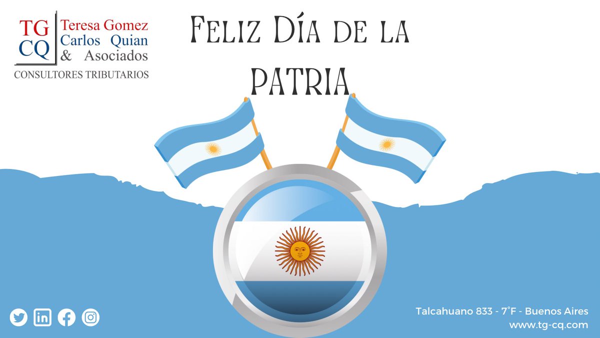 TgcqAsoc's tweet photo. 25 de Mayo

🇦🇷 ¡Feliz día de la Patria! 🇦🇷 https://t.co/EUtYgotelC