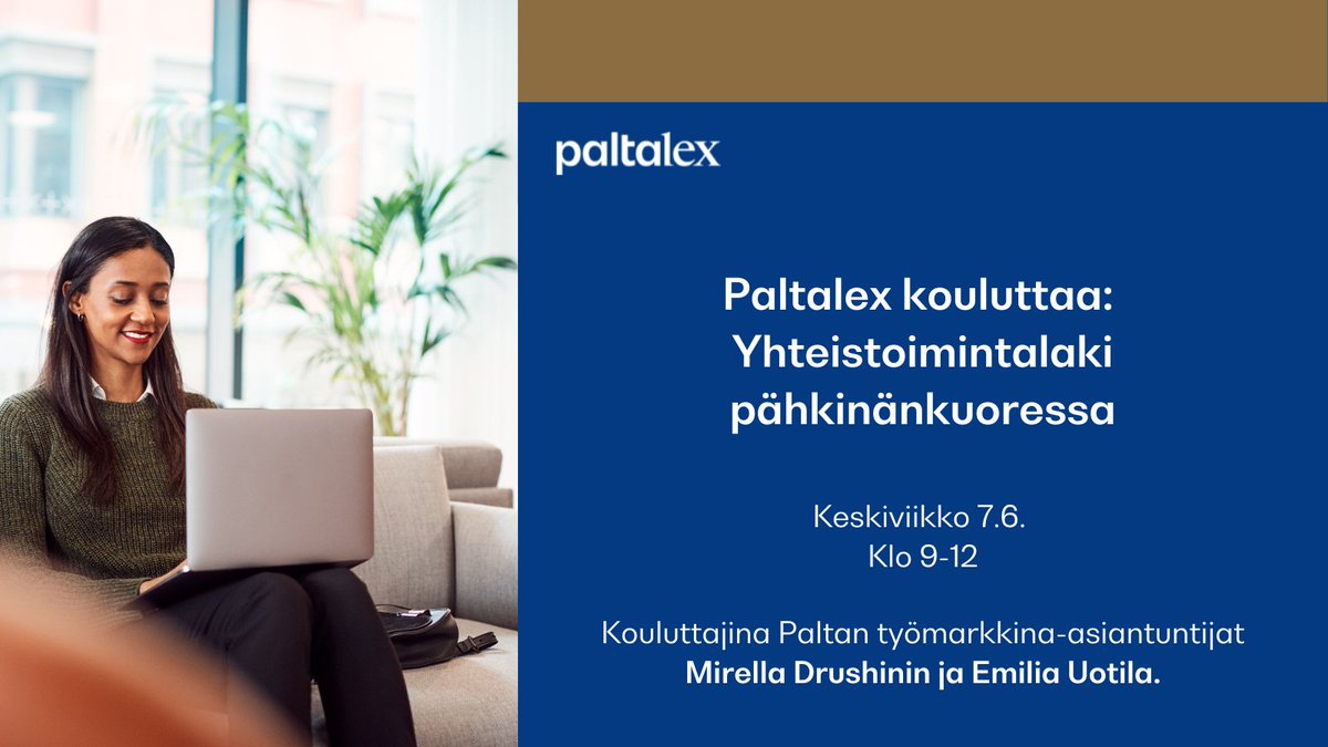 Paltary's tweet photo. Mikä on yhteistoimintalain olennaisin sisältö työnantajan kannalta? Paltalexin koulutuksessa perehdytään mm. jatkuvaan vuoropuheluun, muutosneuvottelujen sisältöön sekä työntekijöiden hallintoedustukseen.

➡️ https://t.co/uTt2wcXeKp https://t.co/FjPpmXO8LI