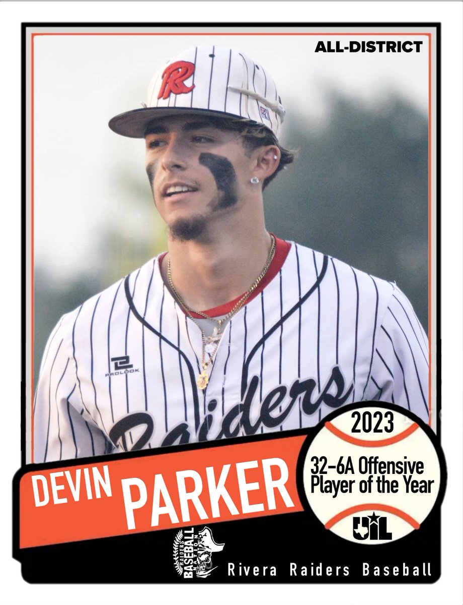 Congratulations <a href="/Devin_17_Parker/">P5RKER</a> 32-6A Offensive Player of the Year
#raidersbaseball2023
#RaiderStrong