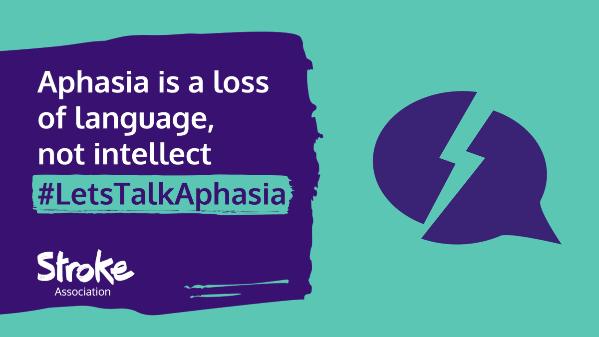 May is #StrokeAwarenessMonth #LetsTalkAphasia

#Aphasia is a complex language & communication disorder resulting from damage to the language centres of the brain

It has multiple potential causes, but #stroke is the biggest cause

@TheStrokeAssoc @bleedingstroke @MeadGillian