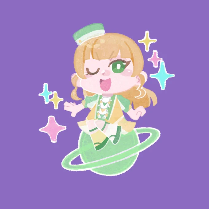 2頭身デフォルメの描き方かなり安定してきたのでは?
