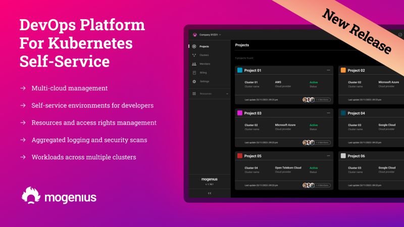 🚀 Exciting News! mogenius has just launched its brand-new DevOps Platform for Kubernetes Self-Service! 🎉

Here you can find the whole announcement
eu1.hubs.ly/H03VHTr0

#mogenius #Kubernetes #DevelopmentTools #PlatformEngineering #DevOps #Automation