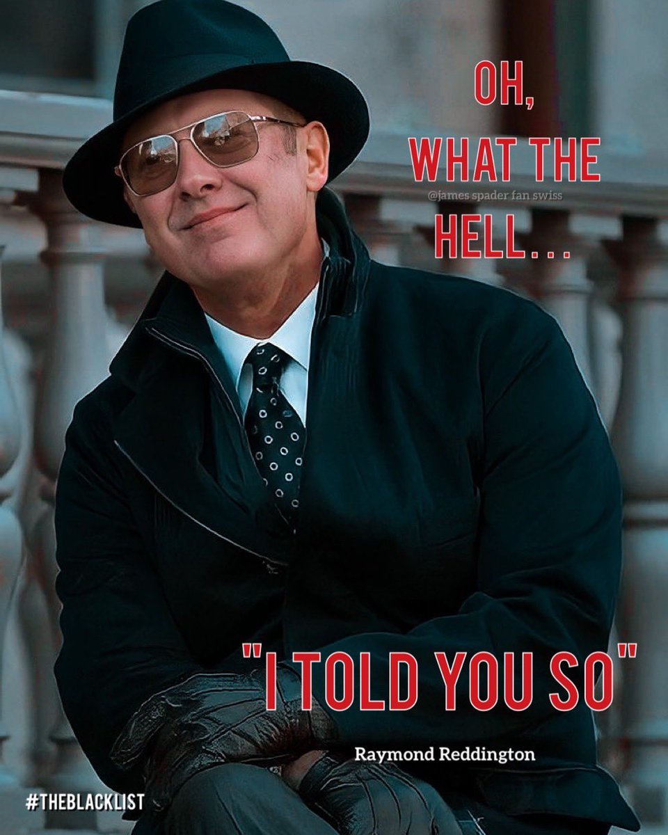 'I told you so'😎🔥

#TheBlacklist #RaymondReddington #JamesSpader #Love #HandSome