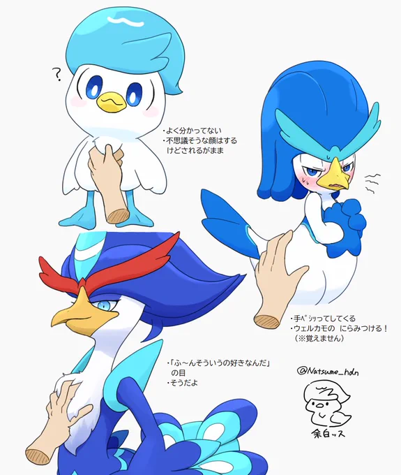 🦆族の胸元のもふ毛をもふもふしたいなぁという願望と私的解釈100%の絵です 