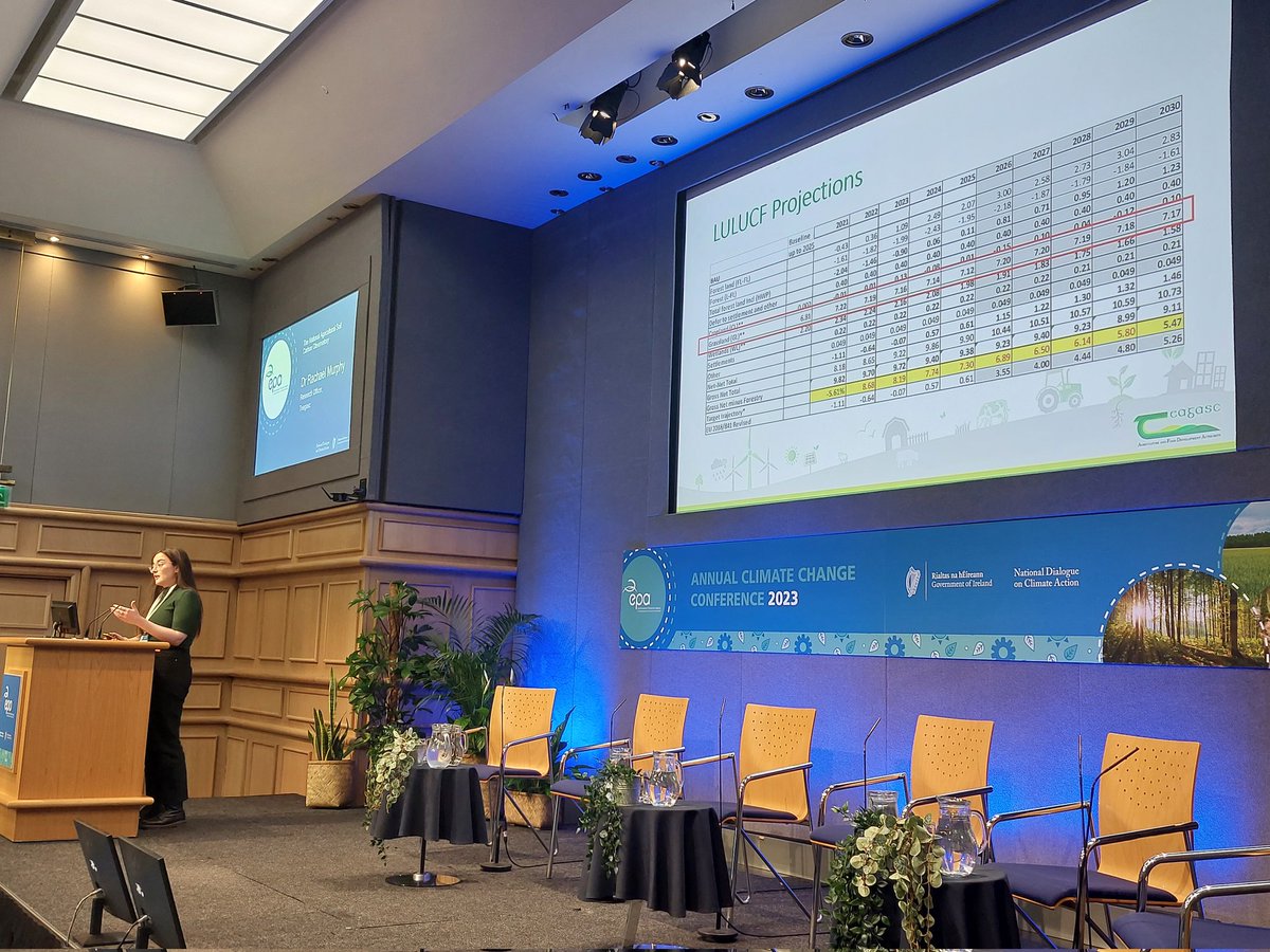 Rachel Murphy @TeagascEnviron explains the National Agricultural Soil Carbon Observatory @EPAIreland Climate Change Conference. #climateconference23