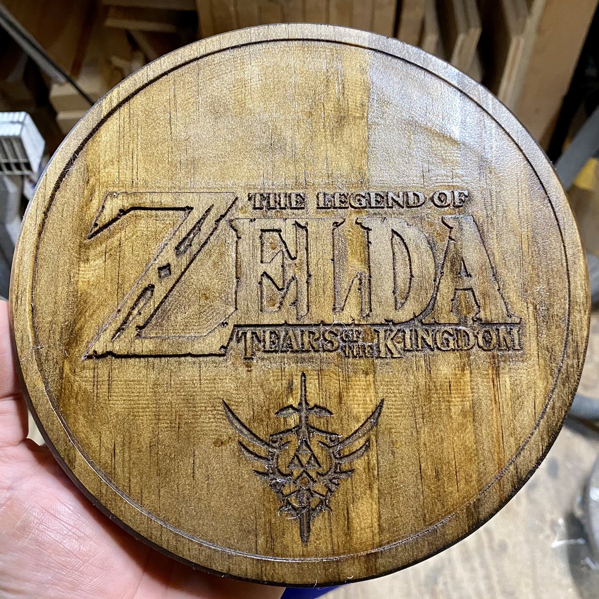 ChuckedWood's tweet photo. The 2.0 and his buds are all in on Zelda… we caved (and carved)… https://t.co/DF1OAuzhex
