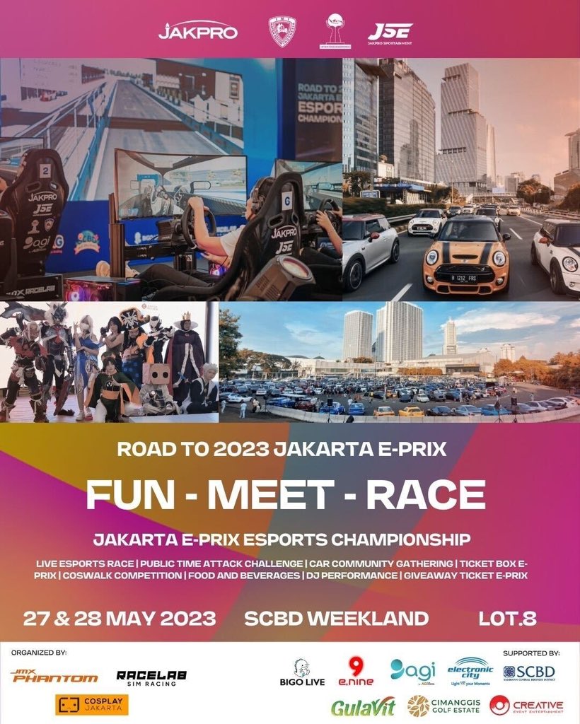 Selebrasikan euforia bersama dengan rangkaian acara yang seru!

Jangan lupa beli tiketmu sekarang di jakartaeprixofficial.com

#FormulaE #FormulaEJakarta #JakartaEPrix #JakartaEPrix2023 #2023JakartaEPrix #ABBFormulaE #FIAFormulaE #Motorsport #Automotive #Sportscar  #Race #Event