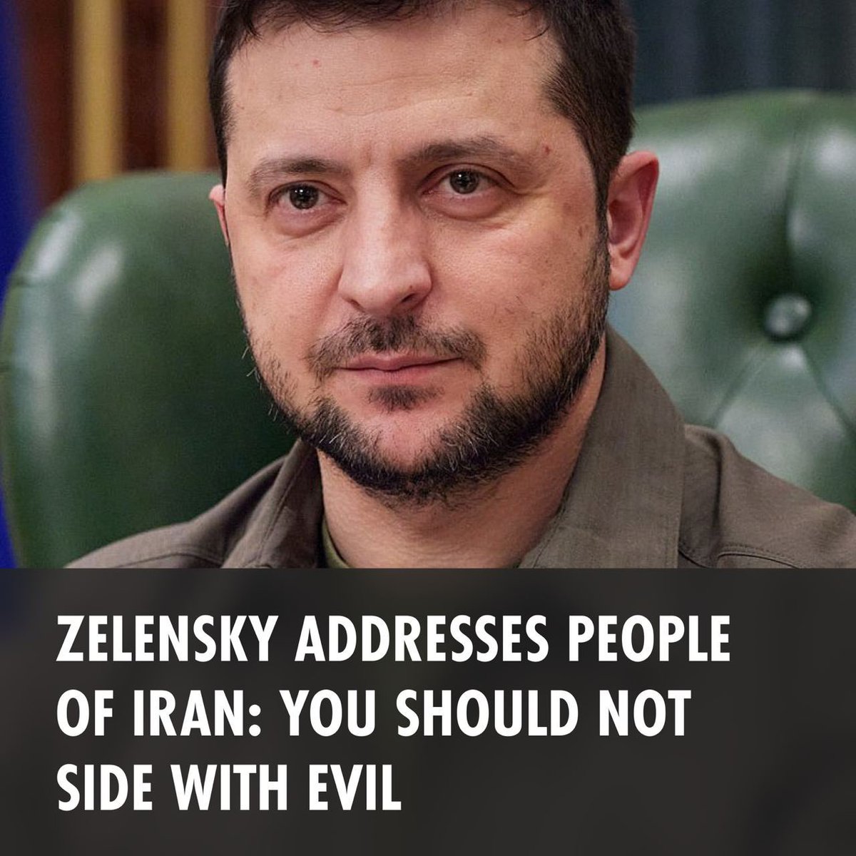 We, the people of Iran, the families of the victims of recent protests, have sacrificed our lives and shed our blood to show that we will fight to the death for the destruction of the Islamic Republic. <a href="/ZelenskyyUa/">Volodymyr Zelenskyy / Володимир Зеленський</a>