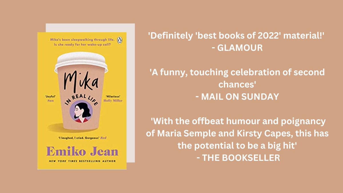 Lorella Belli Agency Ltd (@lblauk) on Twitter photo Happy Publication Day #EmikoJean!
🥳
#MikaInRealLife, GMA Book Club Pick from NYT bestselling author in out now in soft cover 🇬🇧 from <a href="/MichaelJBooks/">Penguin Michael Joseph</a>
📚✨
#womensfiction <a href="/FolioLiterary/">Folio Literary</a> <a href="/ErinHarrisFolio/">Erin Harris UPDATES</a> <a href="/ClioCornish/">Clio Cornish</a> <a href="/PenguinUKBooks/">Penguin Books UK</a> <a href="/WmMorrowBooks/">William Morrow</a> Happy Publication Day #EmikoJean!
🥳
#MikaInRealLife, GMA Book Club Pick from NYT bestselling author in out now in soft cover 🇬🇧 from <a href="/MichaelJBooks/">Penguin Michael Joseph</a>
📚✨
#womensfiction <a href="/FolioLiterary/">Folio Literary</a> <a href="/ErinHarrisFolio/">Erin Harris UPDATES</a> <a href="/ClioCornish/">Clio Cornish</a> <a href="/PenguinUKBooks/">Penguin Books UK</a> <a href="/WmMorrowBooks/">William Morrow</a>
