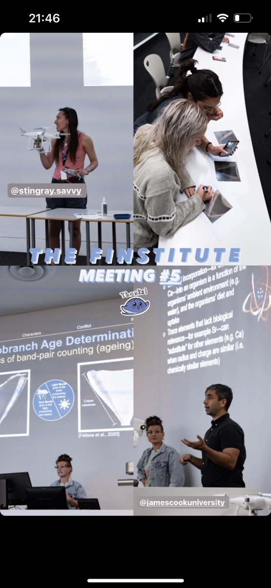 Final meeting for our first semester together!

Dr. Brandon Mahan and his honour student Hilary spoke about microchemistry and aging sharks.

Jaelen Myers discussed her work using drones as a non-invasive tool to study stingray behaviour.

Happy holidays and see you next semester