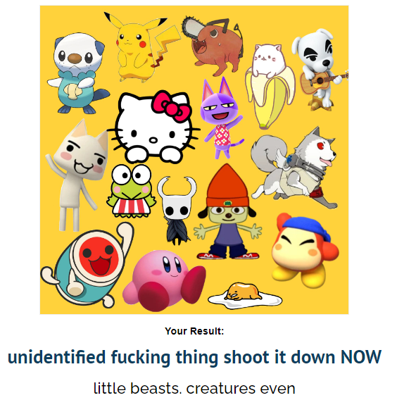 OMGGGG!!! This is literally the most accuracte personality quiz I have ever done. FInallyyyy a quiz that gives a result that's actually me, little beastss xD  uquiz.com/quiz/2lqf0f/wh…