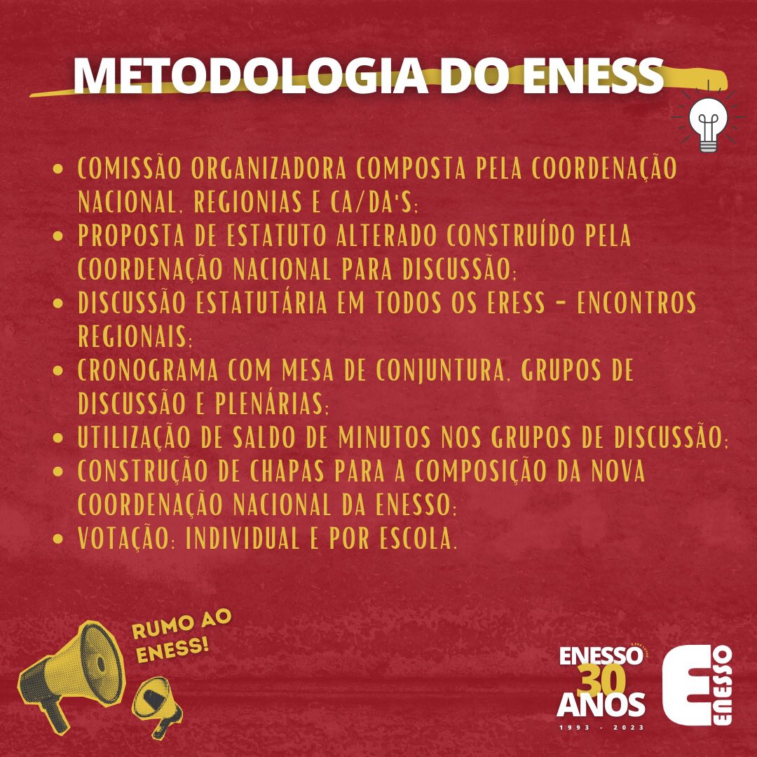 enessonacional's tweet photo. 📌 Informamos que o e-mail orientador contendo a relatoria do CONESS foi encaminhado às regiões. O documento também está disponível no site da ENESSO Nacional pelo seguinte caminho: página de documentos > relatórios de encontros. https://t.co/kSD0UvS2HL