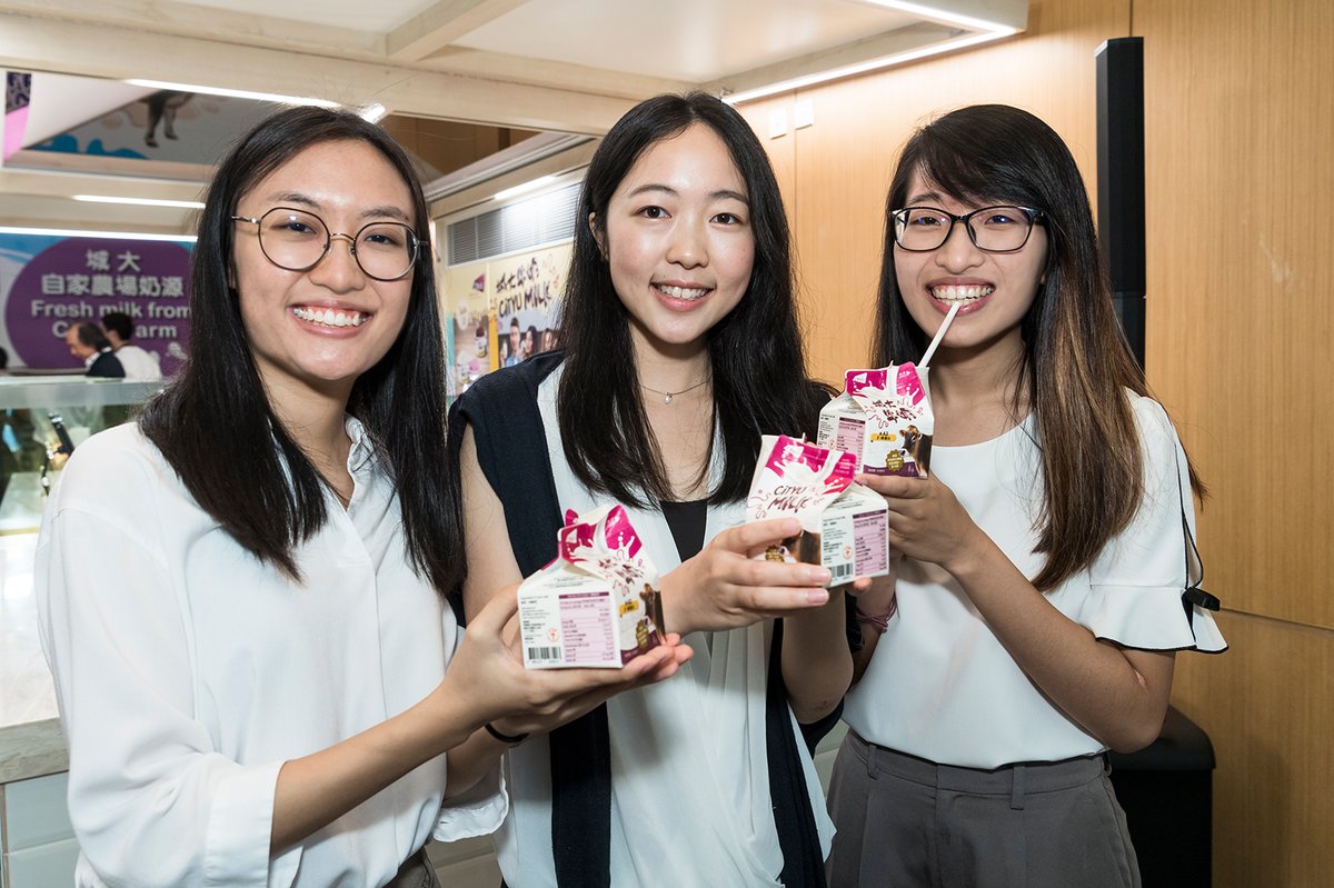 CityUHongKong's tweet photo. Milk produced by CityU Farm in Lam Tsuen, Tai Po is now available at the CityU Milk Product Counter. CityU Milk is produced by the only dairy herd in Hong Kong and is a tasty by-product of CityU Farm. https://t.co/gPHl1STZxh https://t.co/ErskAr4xZM