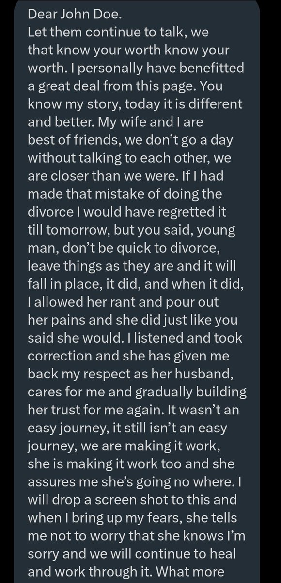 jon_d_doe's tweet image. Thank you Agbafians ❤️.

I give God all the glory 🙏.

Please read 👇