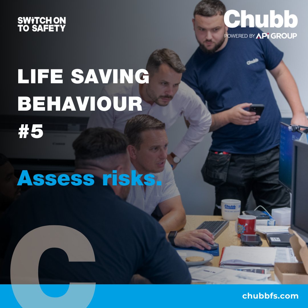 This month’s Life Saving Behaviour is about risk assessments! Before starting work, perform a SAFE risk assessment:

SCAN -Create a mental checklist
ASSESS - See any hazards?
FIX - How can you mitigate the risk?
EXECUTE - Once sorted, follow safety procedures to conduct your work