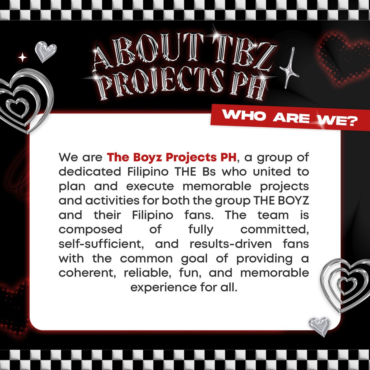 tbzprojectsph's tweet photo. We hope to make The Boyz feel the warmth and overflowing love of Filipino The Bs for them through our projects.

We will work hard to create unforgettable memories for both The Boyz and Filipino THE Bs.

We look forward to seeing you soon! ♥️ https://t.co/CKyGDHSMKU