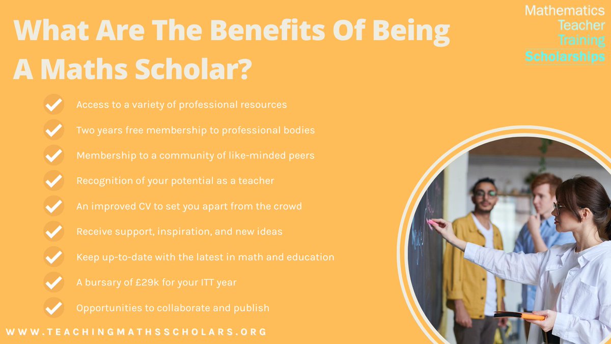 Beamathsteacher's tweet photo. Did you know there's a whole scope of benefits to becoming a maths scholar?!
https://t.co/5alr2twJSX
#MathematicsTeacher #MathematicsTutor #MathematicsLove https://t.co/SLskXLkEuB