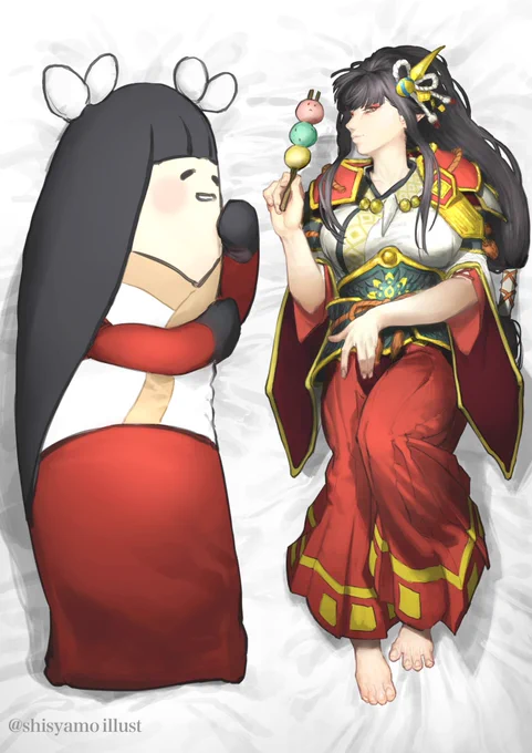 抱き枕カバー風のミノト&ヒノエです。  #モンハンライズ   #MHサンブレイク  #MHRise #MHRisesunbreak #ミノト #ヒノエ