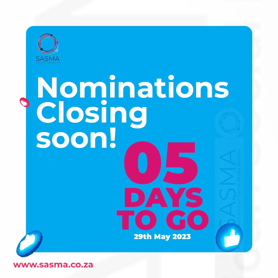 SMAWARDS_ZA's tweet photo. Who’s taking SOCIAL MEDIA DOMINANCE OF THE YEAR in 2023?
Comment with the names of influencers you want to see win this year and nominate them.
Nomination link in bio 👆🏾
#sasma2023 #podcastsndchillwithmacg #chadjones #contentcreators @podcastwithmacg @chad_13jones https://t.co/DAITPtfiO1