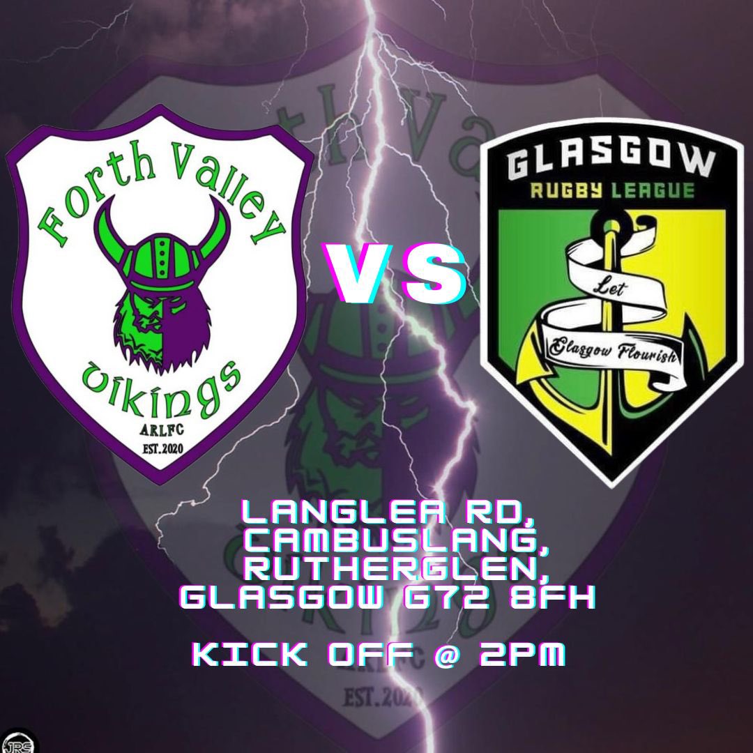 Lift off 🚀 2023 Season is finally here. Saturday sees The Vikings take the short trip down the M8 to <a href="/GlasgowLeague/">Glasgow Rugby League</a> for the match. K/O 2pm at Cambuslang RFC. We’ll see you there! 
#vikinginvasion #scotlandrugbyleague