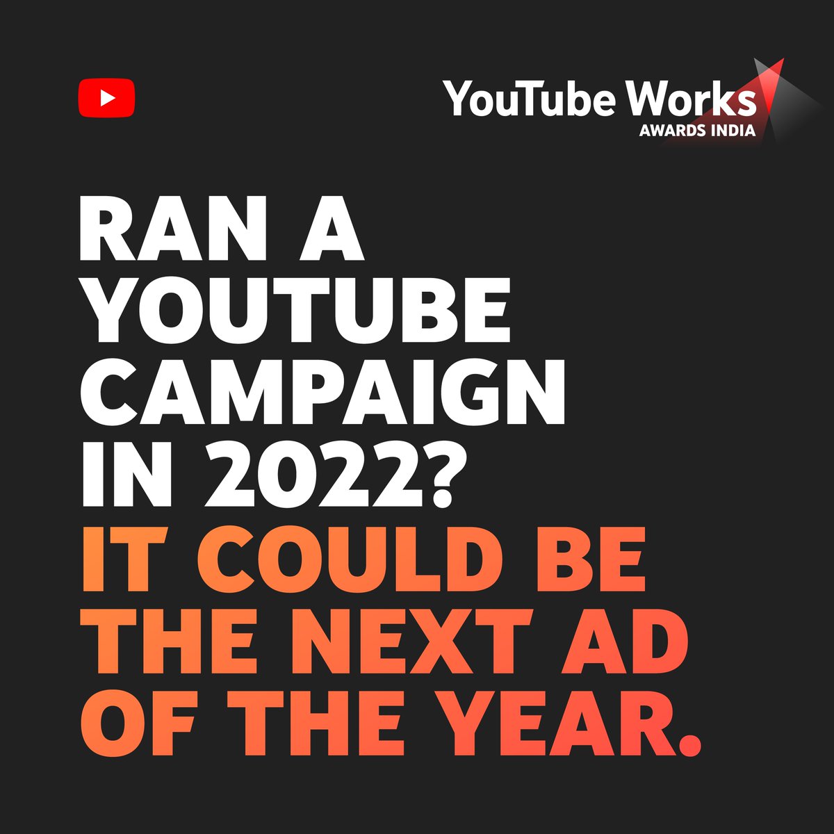 roohnikins's tweet photo. Calling all marketers in my network! 📢 Time to put the spotlight on your most creative and effective YouTube campaigns from 2022! Submissions for the #YouTubeWorks Awards 2023 are now open until 20th June,2023. Enter now - https://t.co/9MdxAPSs74 https://t.co/3ketSa5Vup