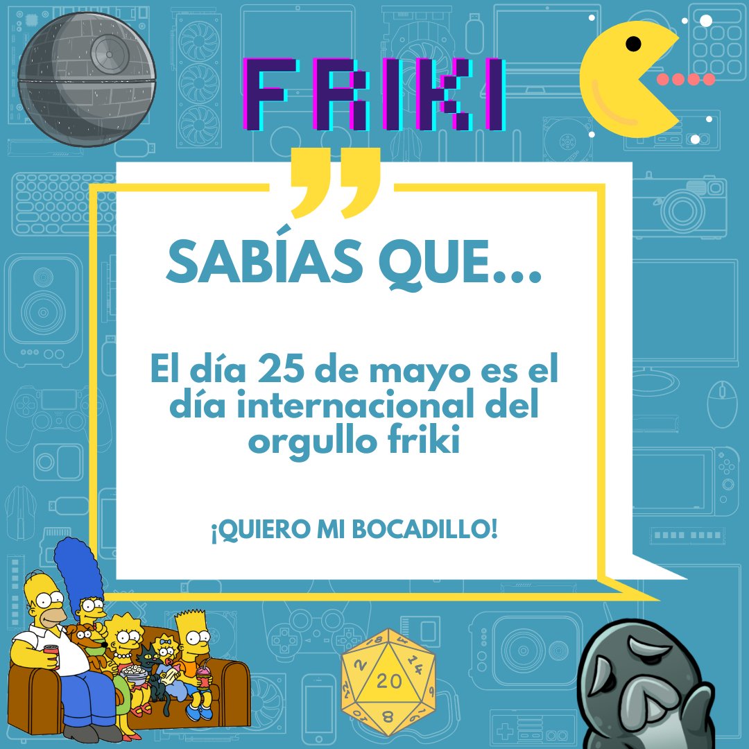 frogames_sl's tweet photo. ¡Hoy es el Día del Orgullo #Friki y en #Frogames estamos listos para celebrar nuestra pasión por todo lo alto! 🎉💻🕹 ¿Cuál es tu saga favorita de películas, serie o videojuego? ¡Cuéntanos en los comentarios! #OrgulloFriki #FrikiPower https://t.co/X82doXXZO7