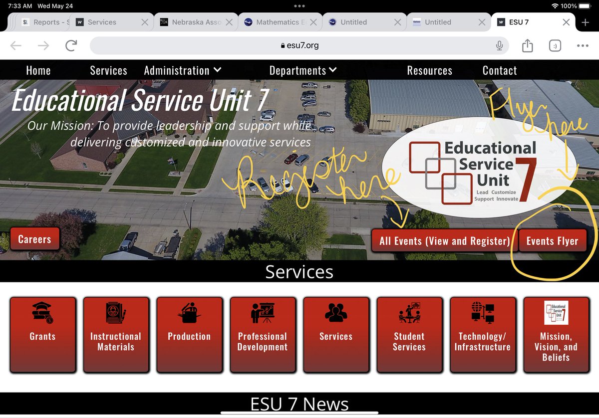 mostmeyer's tweet photo. Hey ⁦@ESU7_NE⁩ teachers. You can always find our latest events flyer on our website! We still have room in several of our trainings for this summer!! https://t.co/27Opj33pMe