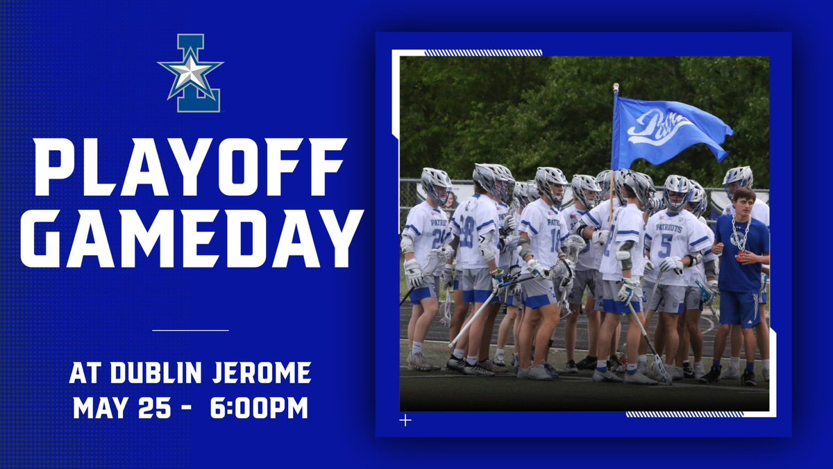 It’s REGIONAL FINAL GAMEDAY! Patriots have a matchup tonight at <a href="/DJCeltic_Lax/">DJ Celtic Lacrosse</a> ! 
📅- Thursday May 25, 2023
🏟️- Jerome HS Stadium
⏰- 6:00 Faceoff

Let’s Go Patriots!