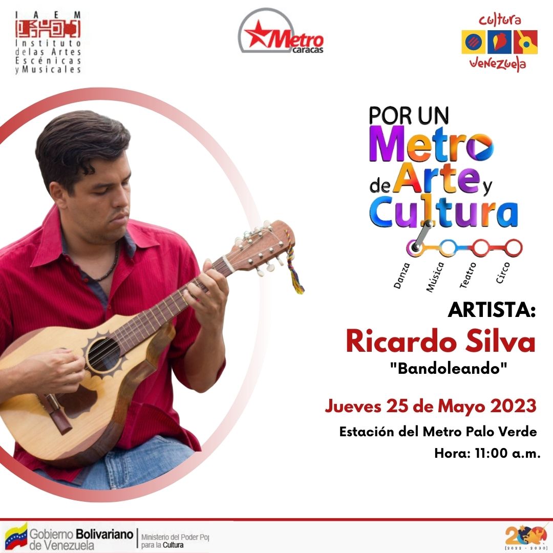 PlataformaIAEM's tweet image. #Hoy #11am en la estación #paloverde el músico #RicardoSilva nos regalará un variado repertorio musical ejecutando la bandola de Guaribe y la bandola llanera.
#PorUnMetrodeArteyCultura