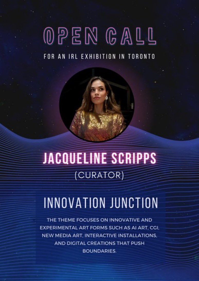 🚨 OPEN CALL 🚨

Gm! Are you an artist looking to showcase your work at an IRL event in Toronto? <a href="/NFTgoat_art/">Goat Gallery</a> and <a href="/maheenblues/">Maheenblues</a> accepting submissions for ‘Innovation Junction and I’m one of the curartors with 4 spots available. 

You can find all the details about the theme on the