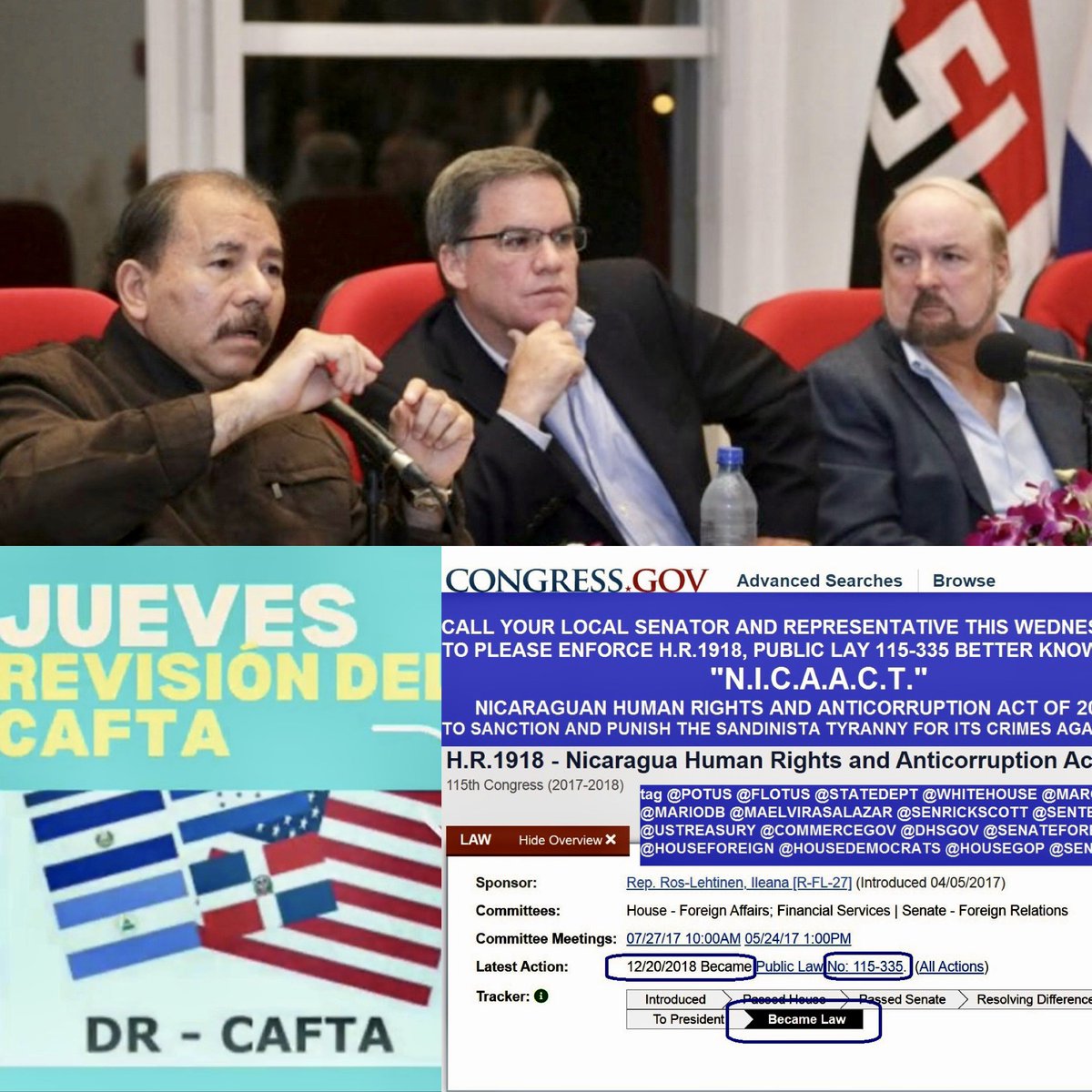 🚨🚨🚨#JuevesDeAcciones |#NICAACTYA #MAGNISTKY #RENACER #Nicaragua <a href="/MaElviraSalazar/">María Elvira Salazar 🇺🇸</a> <a href="/marcorubio/">Marco Rubio</a> <a href="/SenRickScott/">Rick Scott</a> <a href="/GovRonDeSantis/">Ron DeSantis</a> <a href="/MarioDB/">Mario Díaz-Balart</a> <a href="/RosLehtinen/">Ileana Ros-Lehtinen</a>  Nicaraguans Americans demands the effective application of the H.R. 1918 law against Ortega Murillo dictatorship!