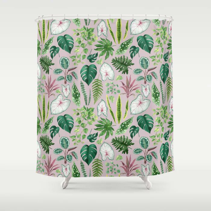 Up To 50% Off Sitewide!
'Watercolor Tropical Plants' Shower Curtain society6.com/product/waterc… 
#watercolor #tropical #plants #leaves #showercurtain #bathroom #decor