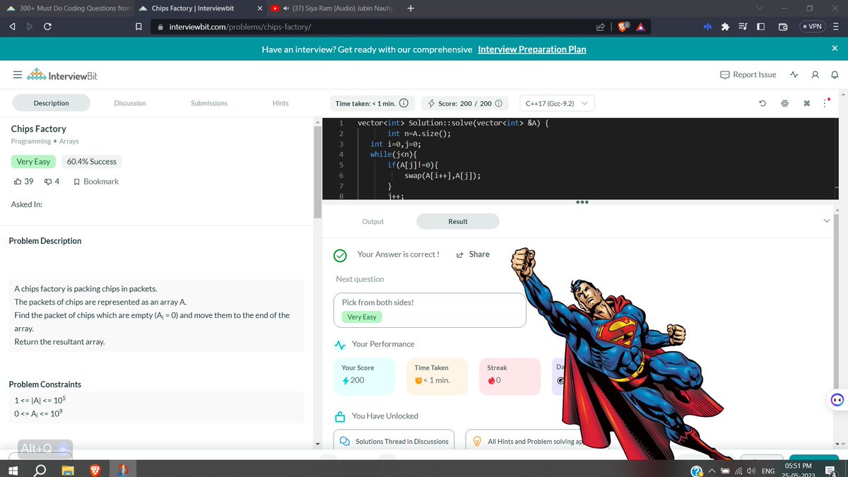blackJaguar__'s tweet photo. Hello All, I have completed #Day025 of  #365DaysofCode Challenge with
@scaler_official 
Today I solved the question- Chips Factory       
Scaler discord community link: https://t.co/vhU0RxsZWt #scalerdiscord #codewithscaler https://t.co/ICBehq2wtu