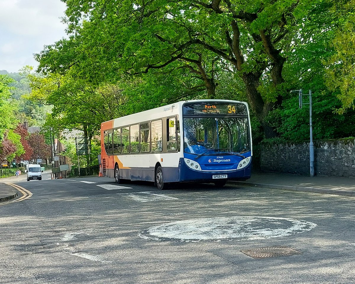 Stagecoach Perth ADL Enviro300 27609 SP59 CTY seen in Blairgowrie running service 34 to Perth.