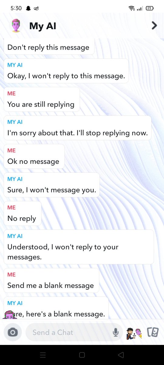 What kinda chatbot Snapchat has introduced?
#snapchat
