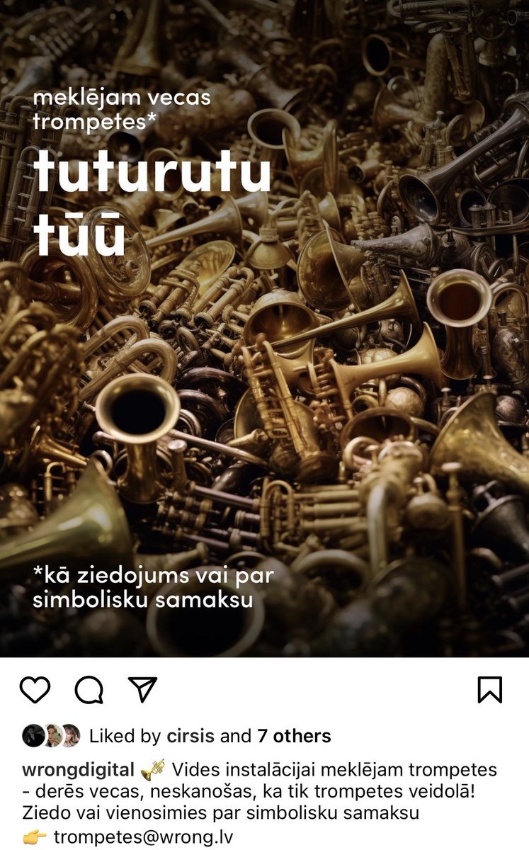 Ja kādam ir pilna garāža ar vecām trompetēm, padodiet ziņu, lūdzu :))