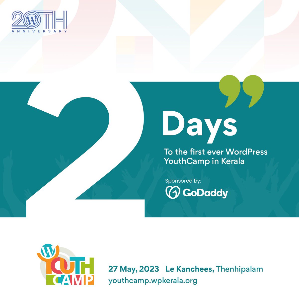 wpkozhikode's tweet photo. Only two more days for our first ever @WordPress YouthCamp. Please circulate.
#WordPress #WPDay #WPYouthCamp #YouthCamp #WPKerala #WP20 #MiniWordCamp #NewGenWordCamp https://t.co/XvIXijoeYX