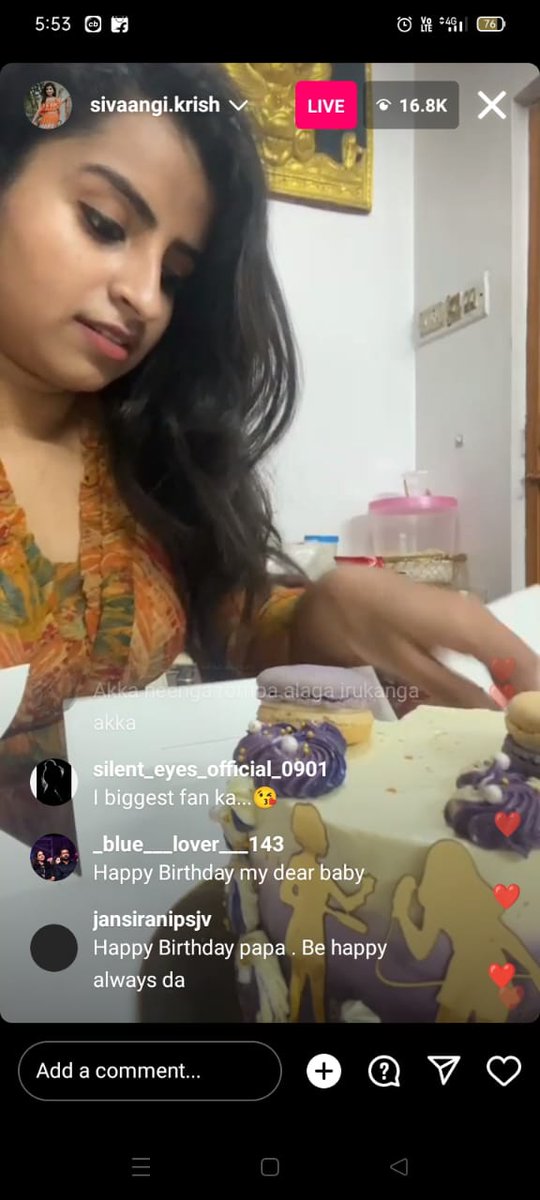 #HBDSivaangi
Happiest Birthday Thangame 🎂🍬🍫🍭🧁🎂🍮🍰
Thank you for the live💖
Thank you for celebrating your Birthday with us 🫶❣️