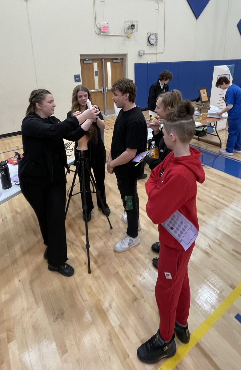 lggarber's tweet photo. SWCA students visiting Finland Middle School. Nothing makes me more proud than to see our students show off what they know! @SWCSD @SWCA_Careers https://t.co/sW4U9kSFn1