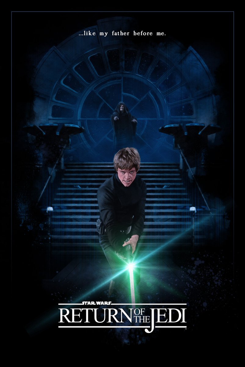 Wow. 40 years since #returnofthejedi a childhood touchstone that still influences me today. ROTJ's message of love &amp; redemption is so strong, so powerful, that thinking about it can still move me to tears. Here's my new licensed piece, a celebration of Episode VI: #StarWars #ROTJ