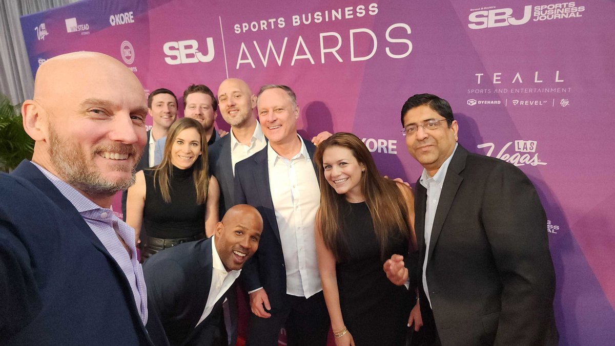What a special evening celebrating the sports industry and spending quality time with partners, friends, and especially our team!  Congratulations to all 2023 #SBJAwards winners.   
hubs.li/Q01R8Smy0 

#nextleague #knowwhatisnext #team